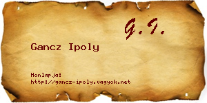 Gancz Ipoly névjegykártya